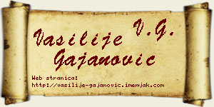 Vasilije Gajanović vizit kartica